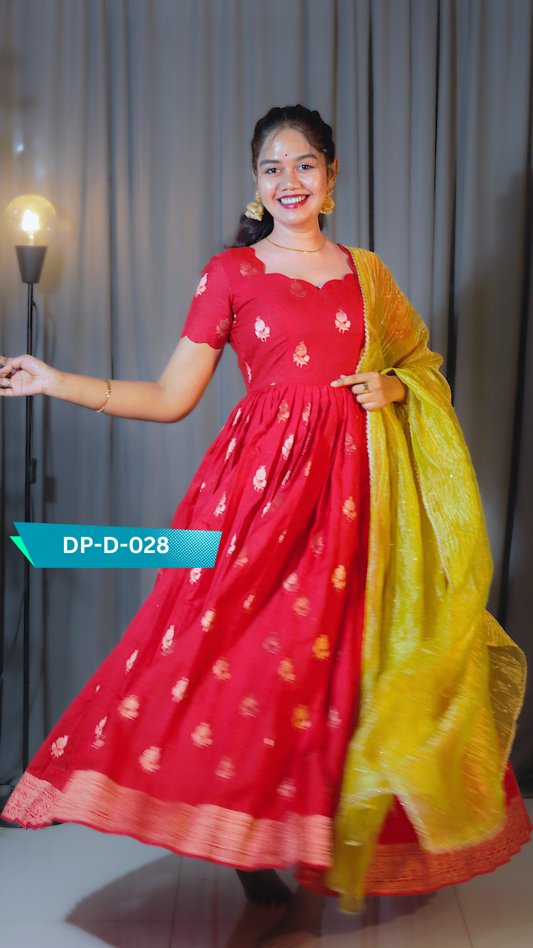 DP-D-026 – Two-Piece Anarkali Dress with Dupatta