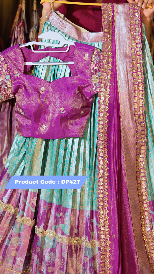 DP427 - RAKSHA BANDAN KANCHI PATTU HALF SAREE