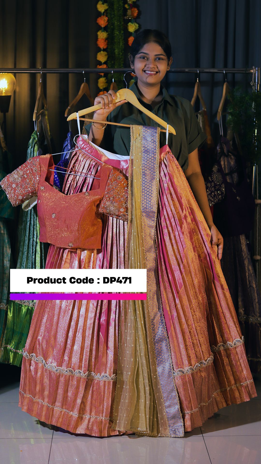 DP471 - KANCHIPATTU HALF SAREE