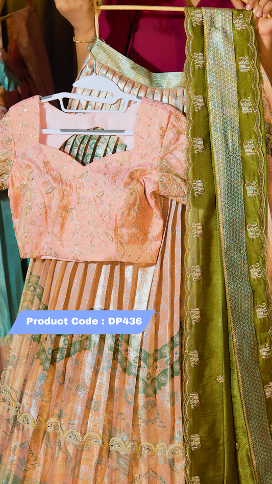 DP436 - RAKSHA BANDAN KANCHI PATTU HALF SAREE