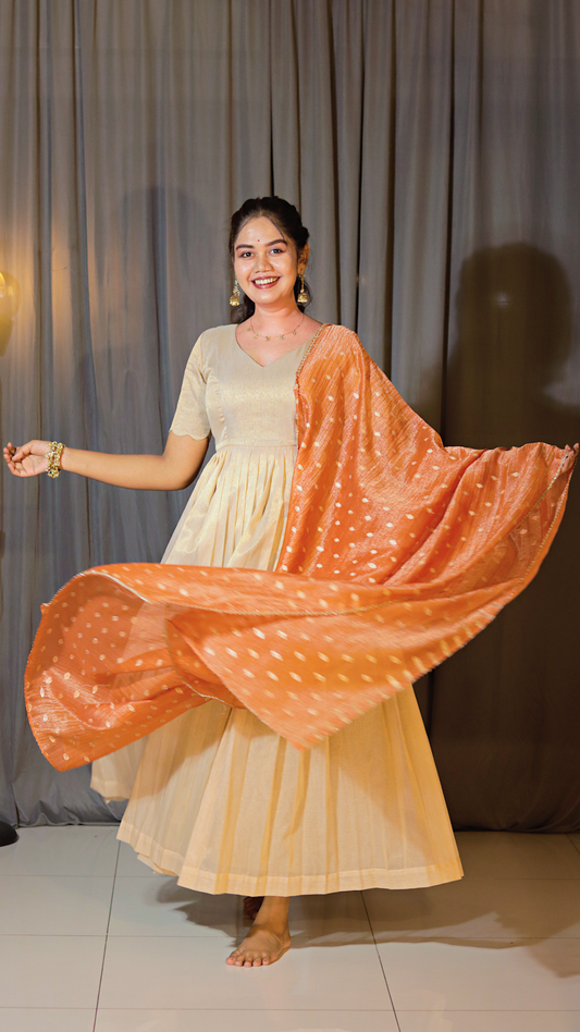 DP-D-018 – Two-Piece Anarkali Dress with Dupatta
