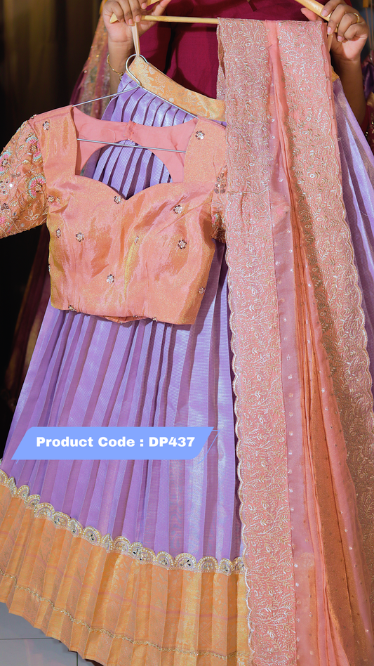 DP437 - RAKSHA BANDAN KANCHI PATTU HALF SAREE