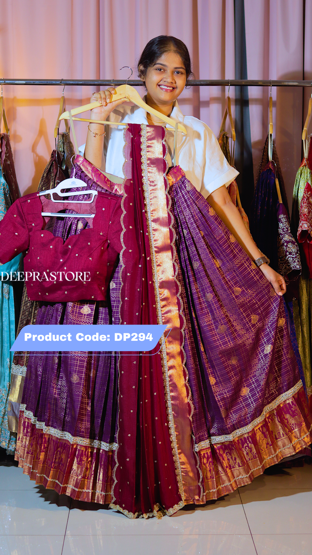 DP294 - Premium Kanchi Pattu Half Saree