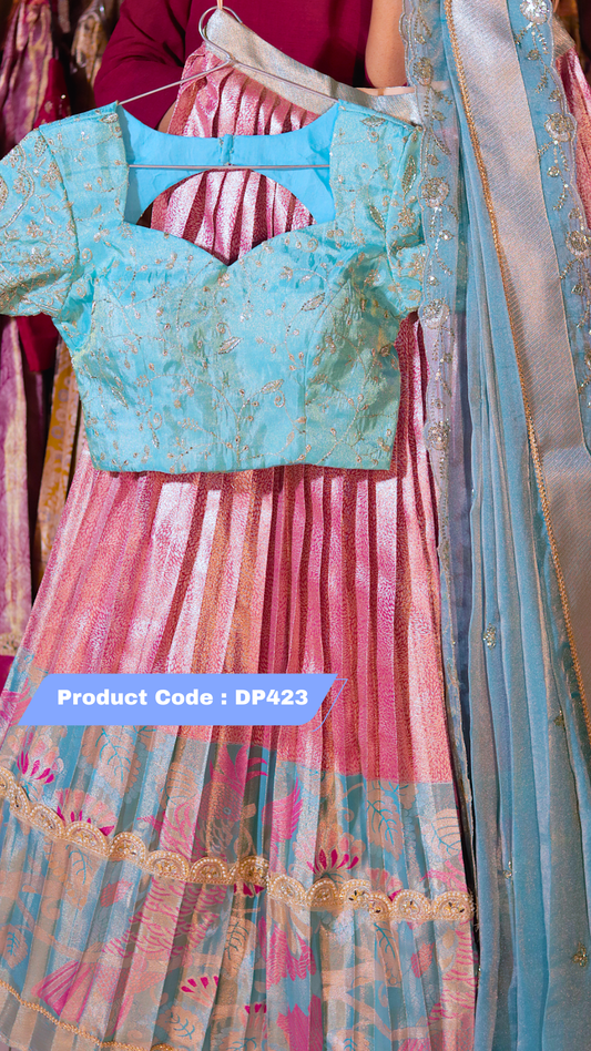 DP423 - RAKSHA BANDAN KANCHI PATTU HALF SAREE