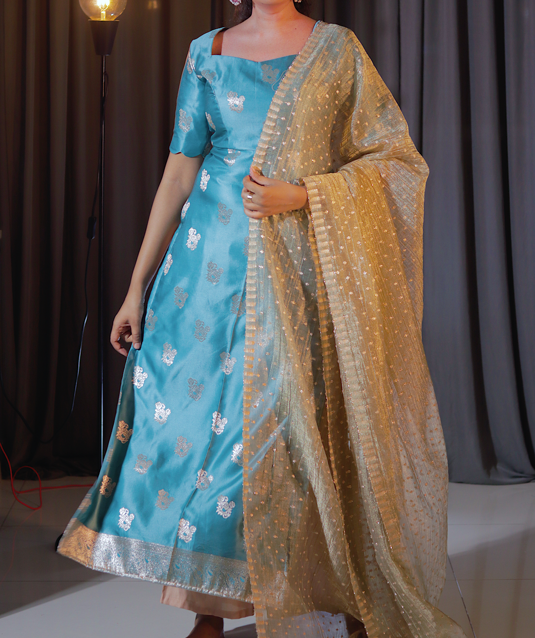 DP-D-036– Two-Piece Anarkali Dress with Dupatta