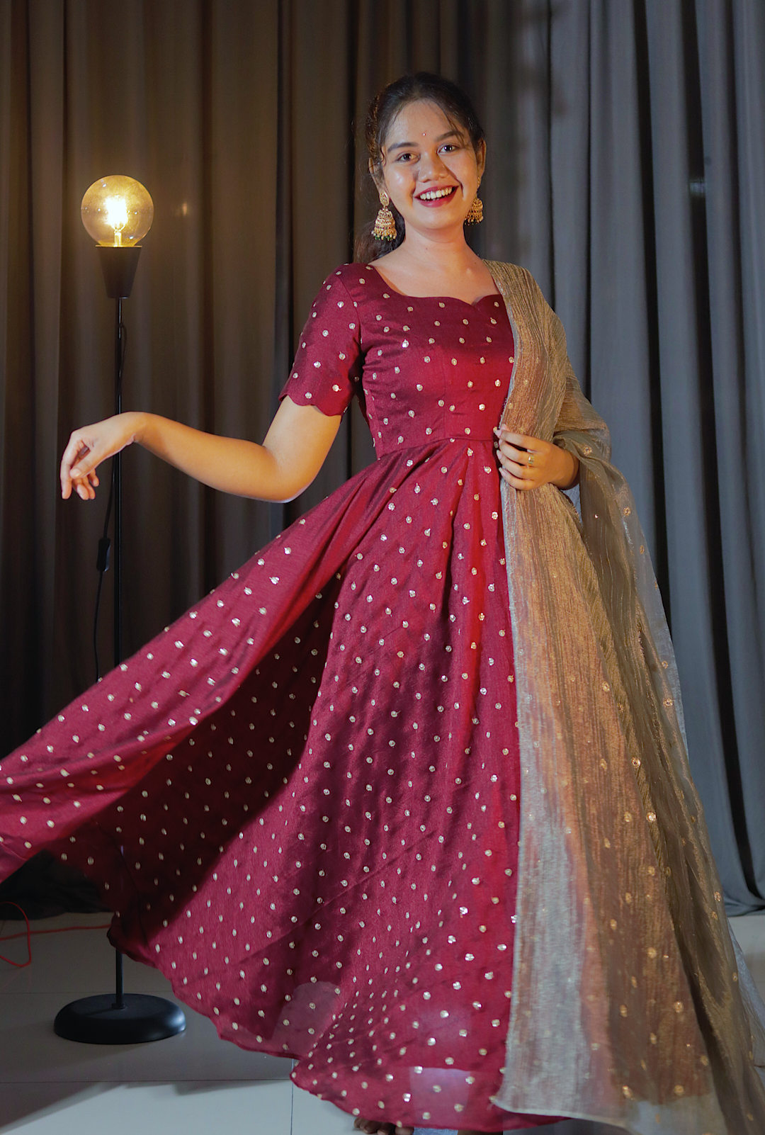 DP-D-038– Two-Piece Anarkali Dress with Dupatta