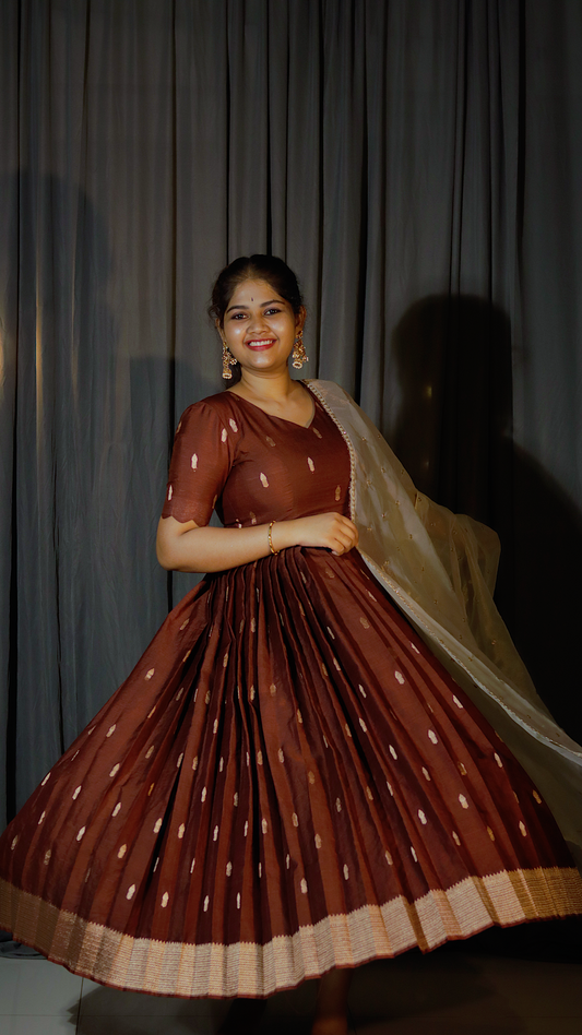 DP-D-010 – Two-Piece Anarkali Dress with Dupatta
