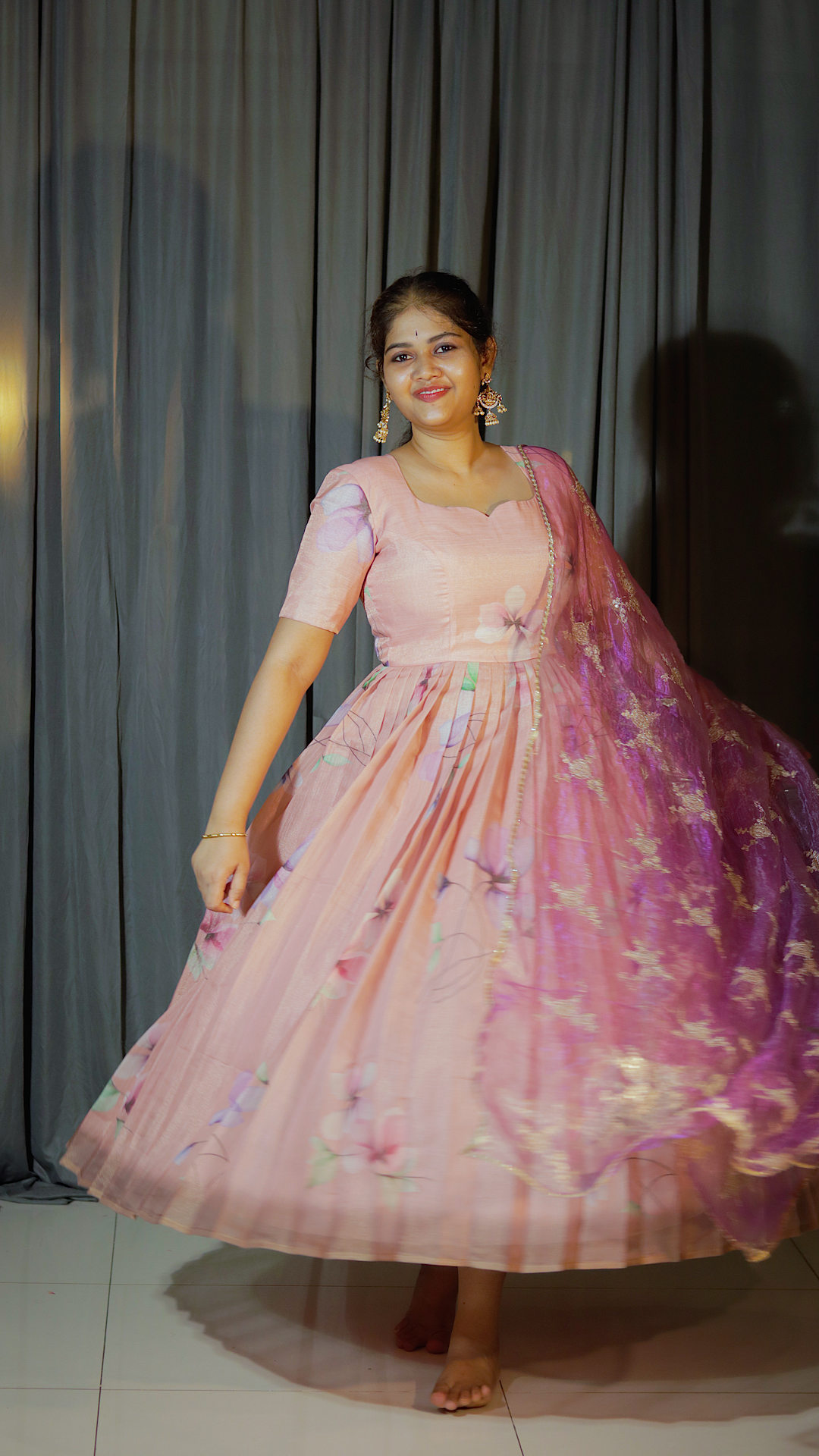 DP-D-015 – Two-Piece Anarkali Dress with Dupatta