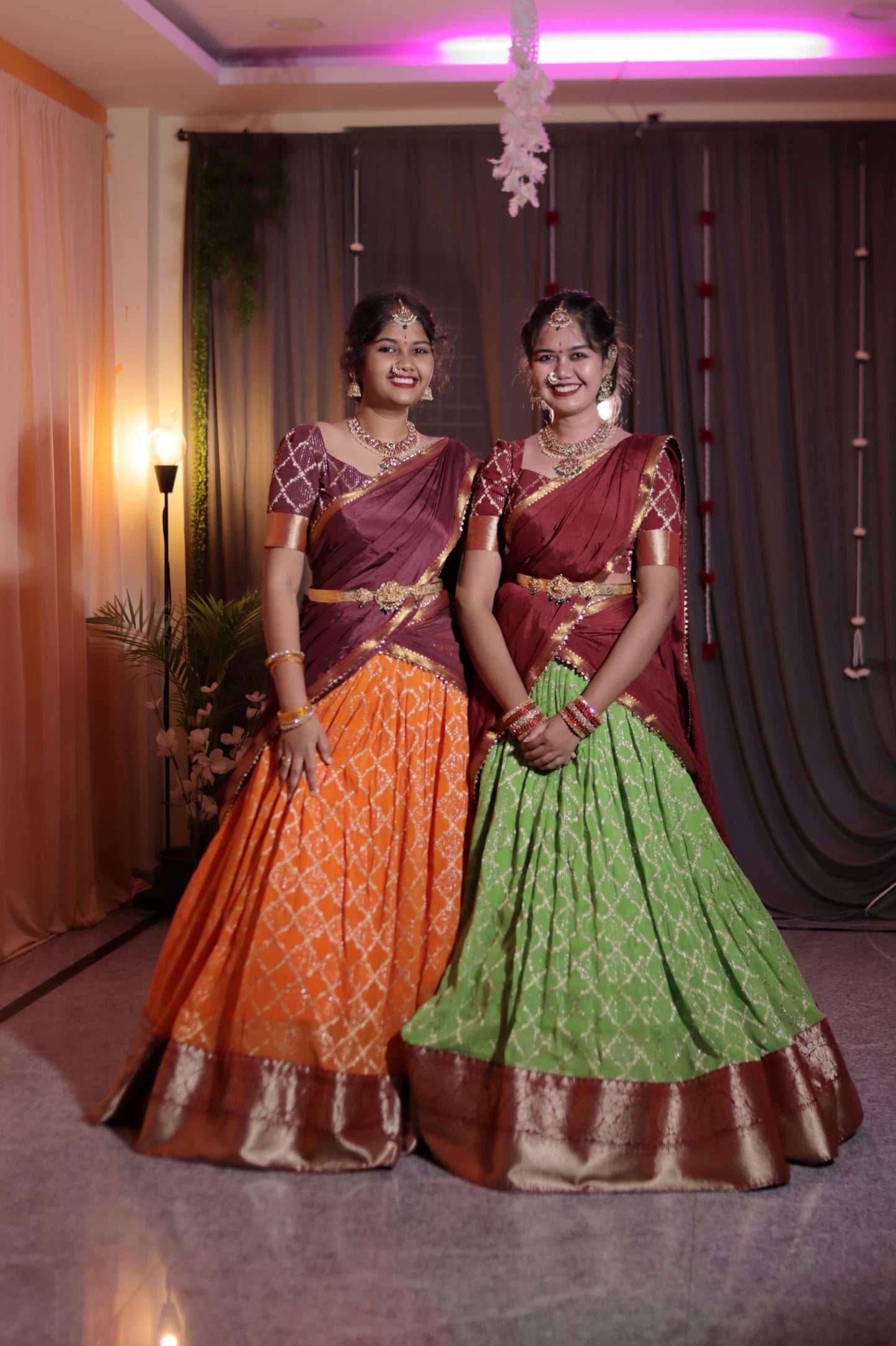 Elegant Georgette Half Saree with Designer Blouse