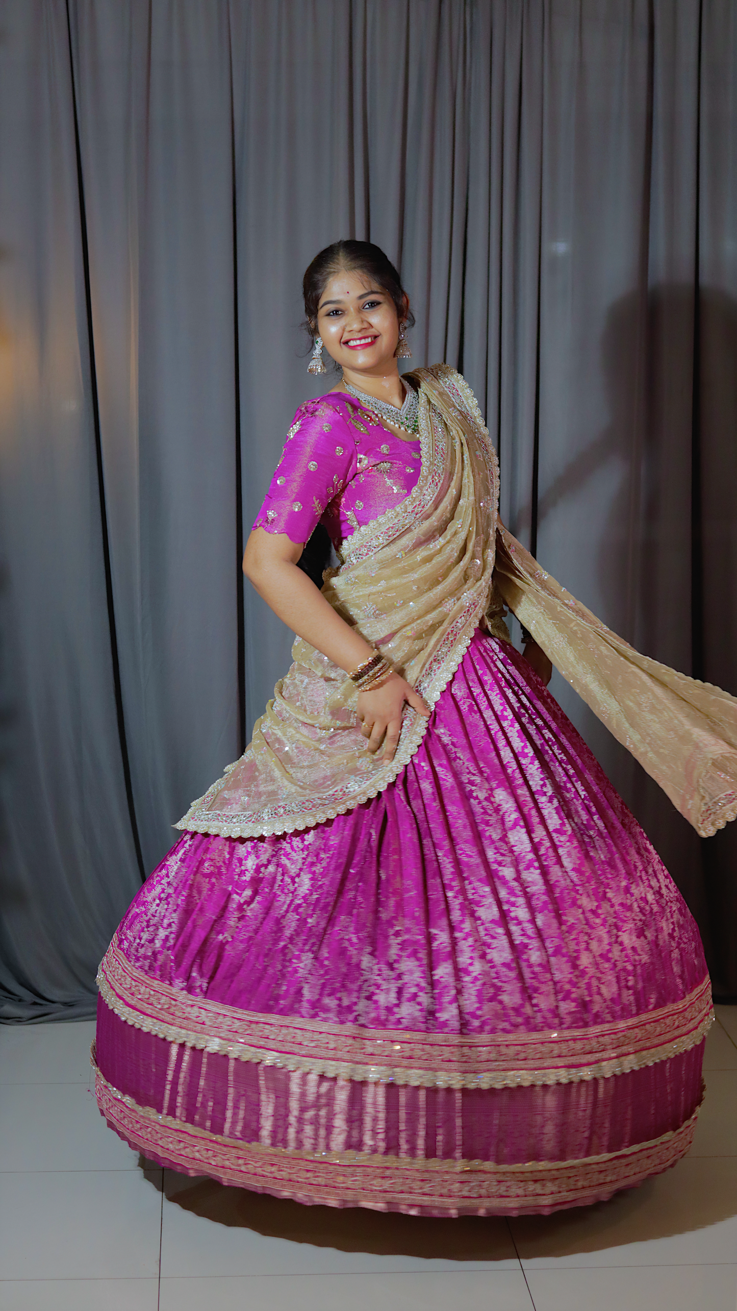 Premium Pattu Ready-Wear Half Saree