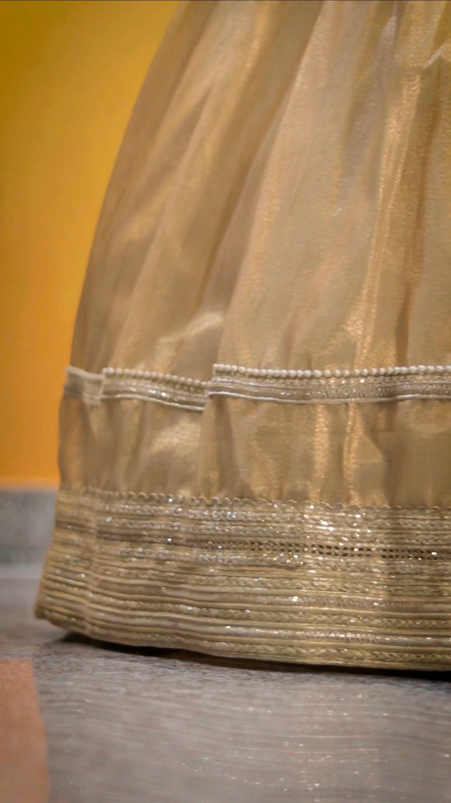 Golden Glow Half-Saree with Attached Lays – Radiate Elegance!