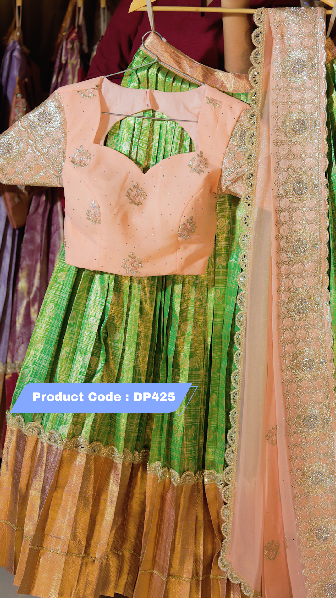 DP425 - RAKSHA BANDAN KANCHI PATTU HALF SAREE