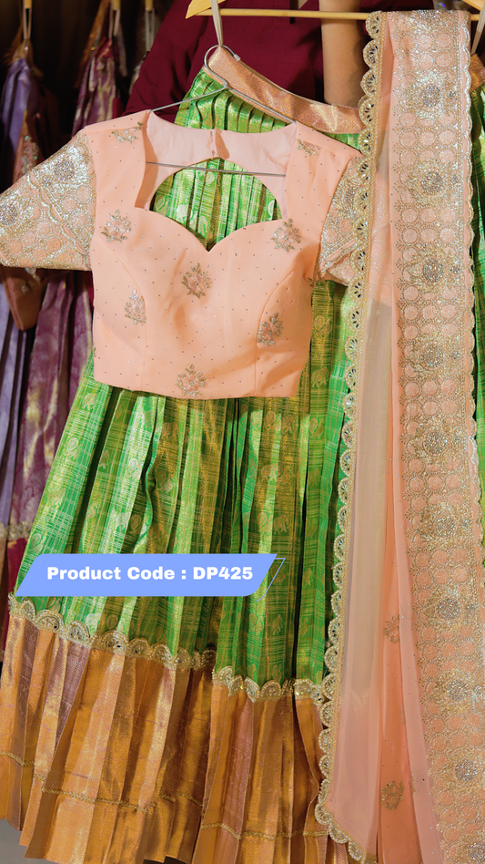 DP425 - RAKSHA BANDAN KANCHI PATTU HALF SAREE