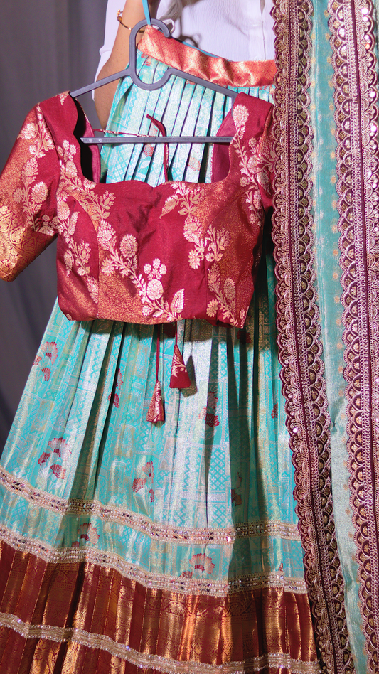 Premium Pattu Ready-Wear Half Saree