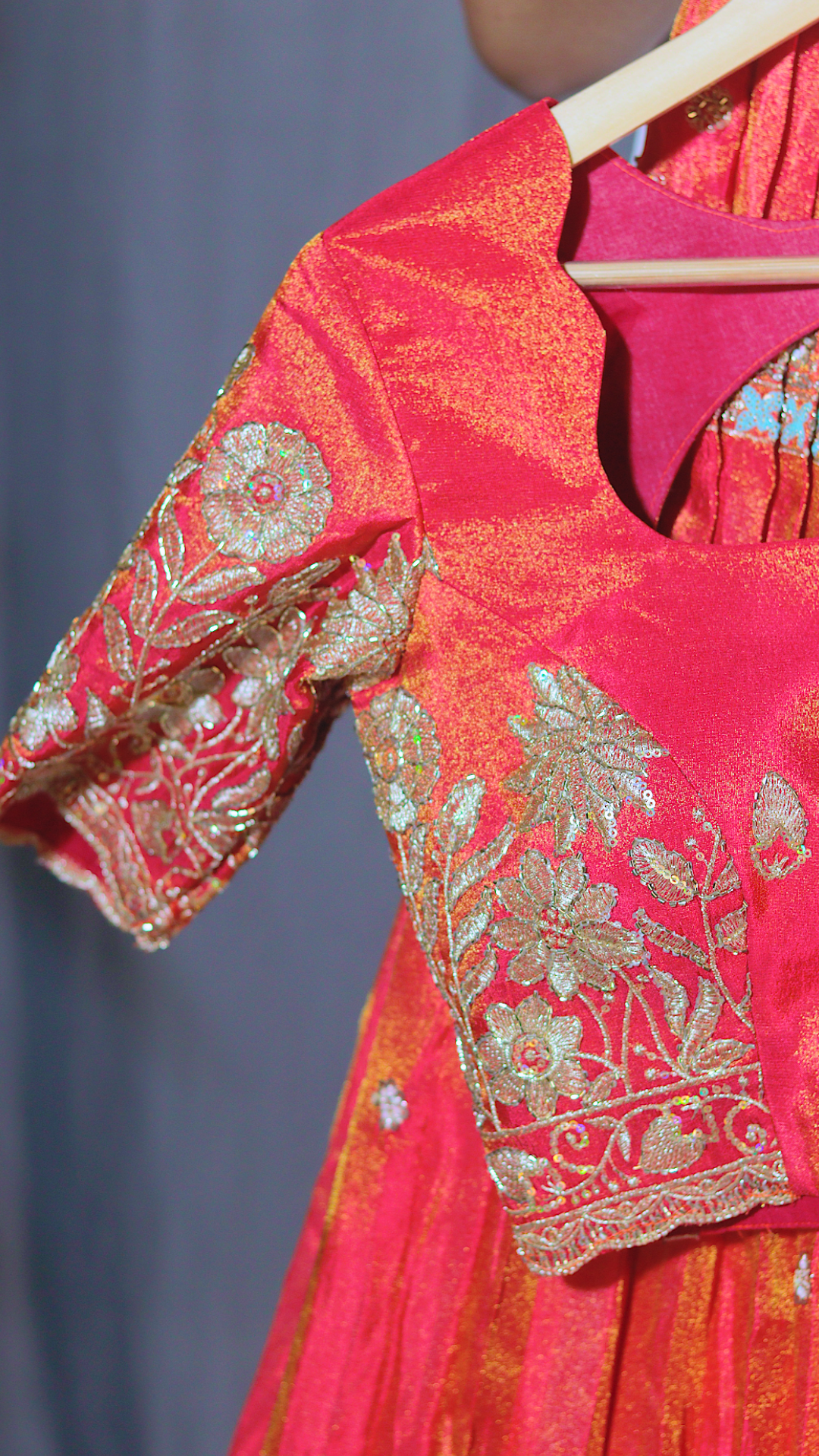 Premium Tissue Fabric ready To wear Half Saree