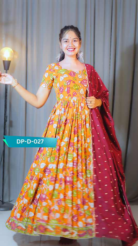 DP-D-027 – Two-Piece Anarkali Dress with Dupatta
