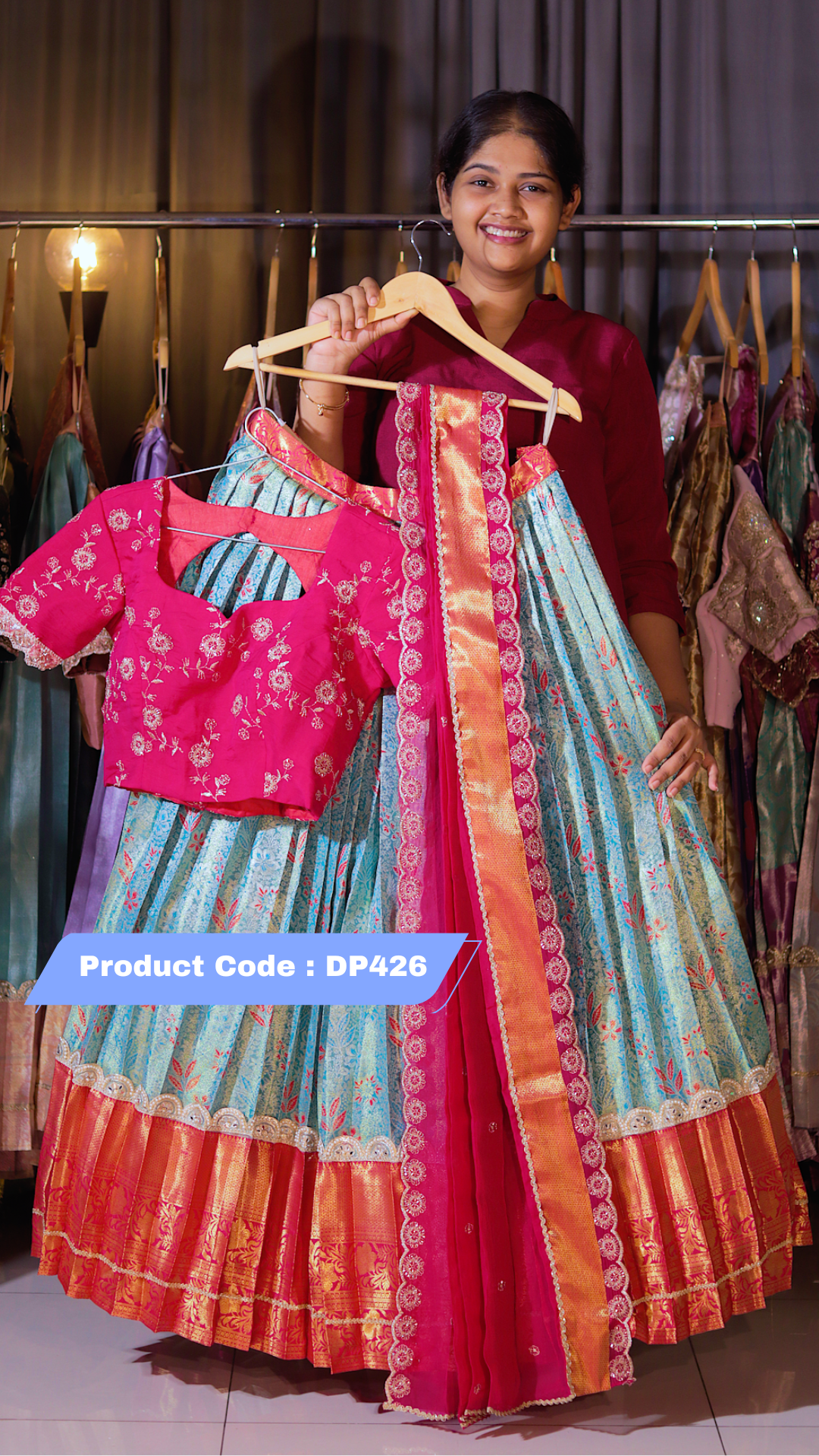 DP426 - RAKSHA BANDAN KANCHI PATTU HALF SAREE