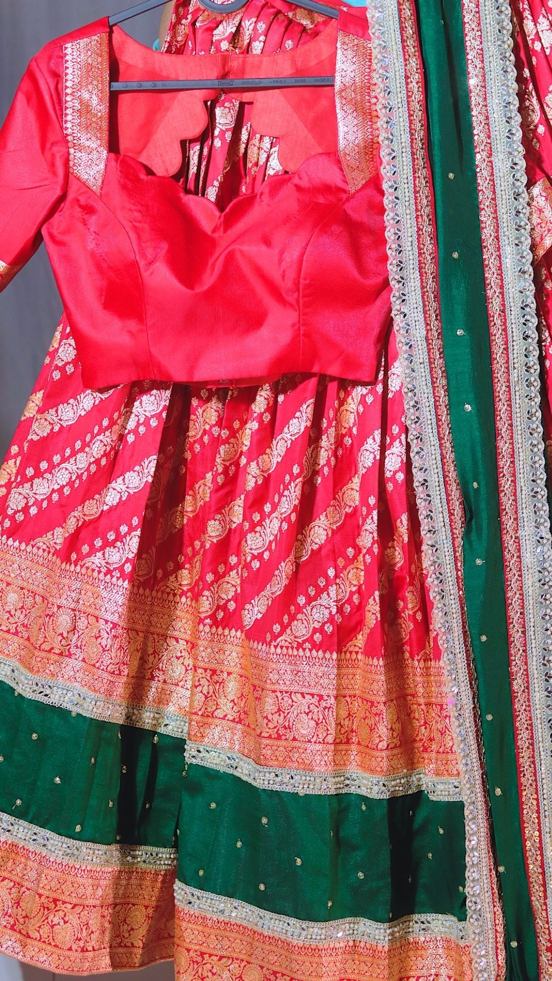 Premium Banaras Ready-Wear Half Saree