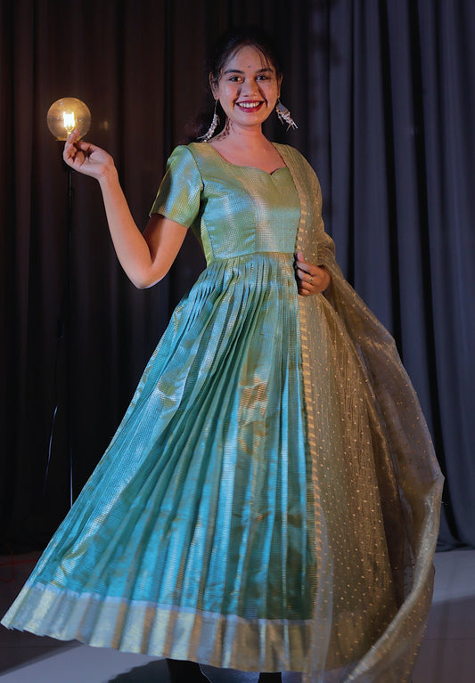 DP-D-035– Two-Piece Anarkali Dress with Dupatta