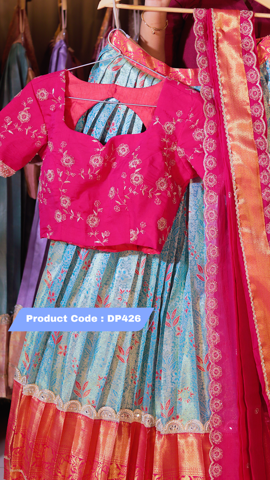 DP426 - RAKSHA BANDAN KANCHI PATTU HALF SAREE