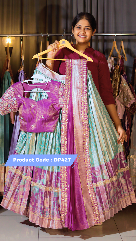 DP427 - RAKSHA BANDAN KANCHI PATTU HALF SAREE