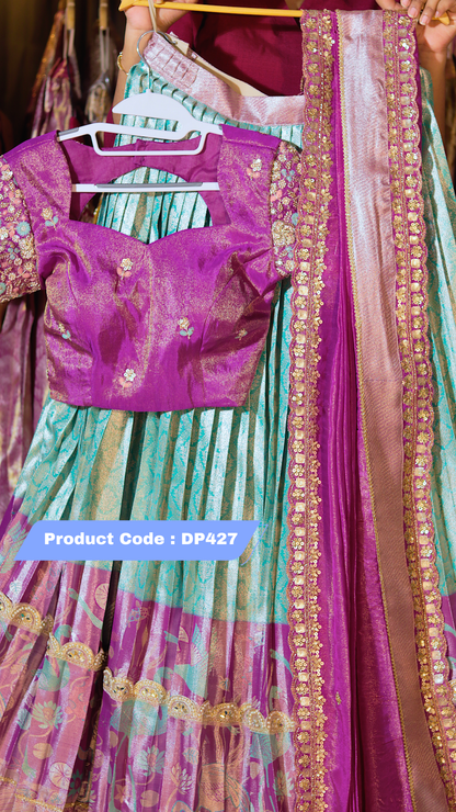 DP427 - RAKSHA BANDAN KANCHI PATTU HALF SAREE