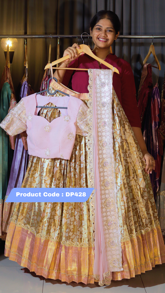 DP428 - RAKSHA BANDAN KANCHI PATTU HALF SAREE