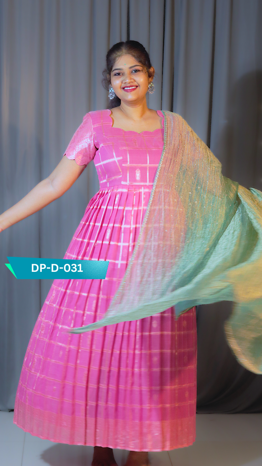 DP-D-031 – Two-Piece Anarkali Dress with Dupatta