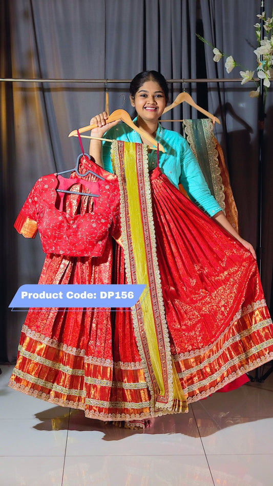 Premium Pattu Ready-Wear Half Saree