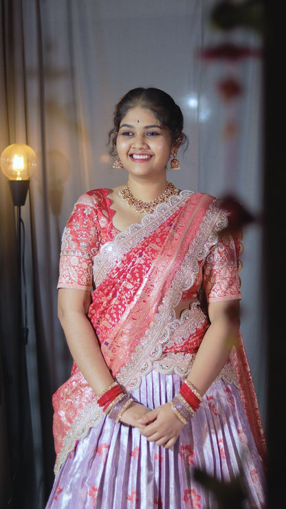 Premium Pattu Ready-Wear Half Saree
