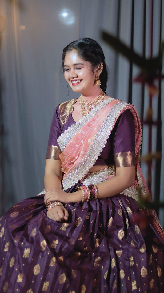 Premium Pattu Ready-Wear Half Saree