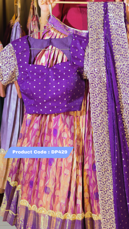 DP429 - RAKSHA BANDAN KANCHI PATTU HALF SAREE
