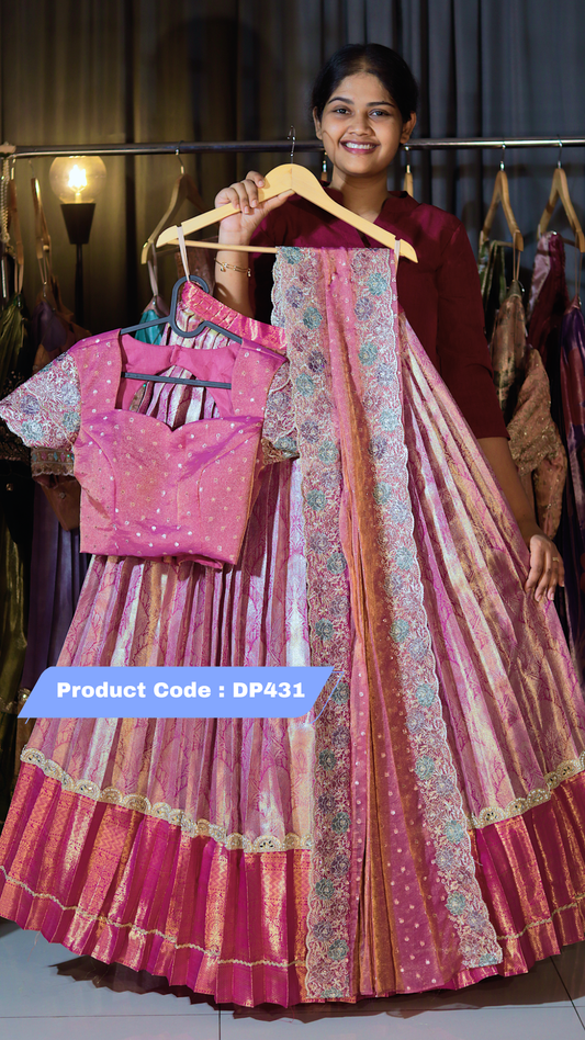 DP431 - RAKSHA BANDAN KANCHI PATTU HALF SAREE