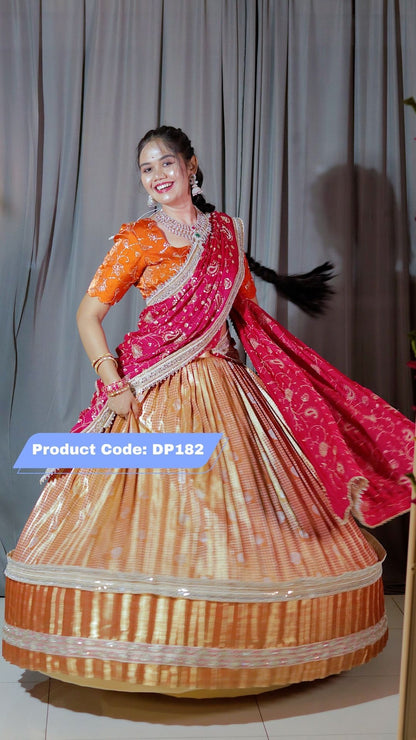 Premium Pattu Ready-Wear Half Saree