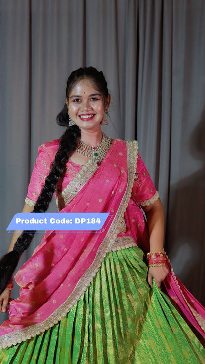 Premium Pattu Ready-Wear Half Saree