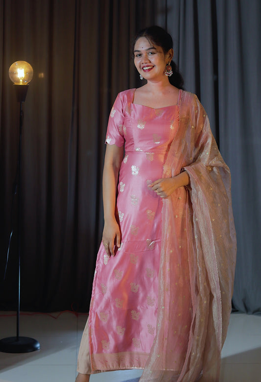 DP-D-039– Two-Piece Anarkali Dress with Dupatta