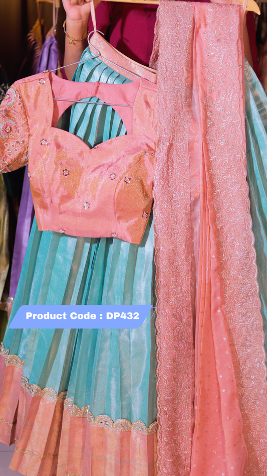 DP432 - RAKSHA BANDAN KANCHI PATTU HALF SAREE