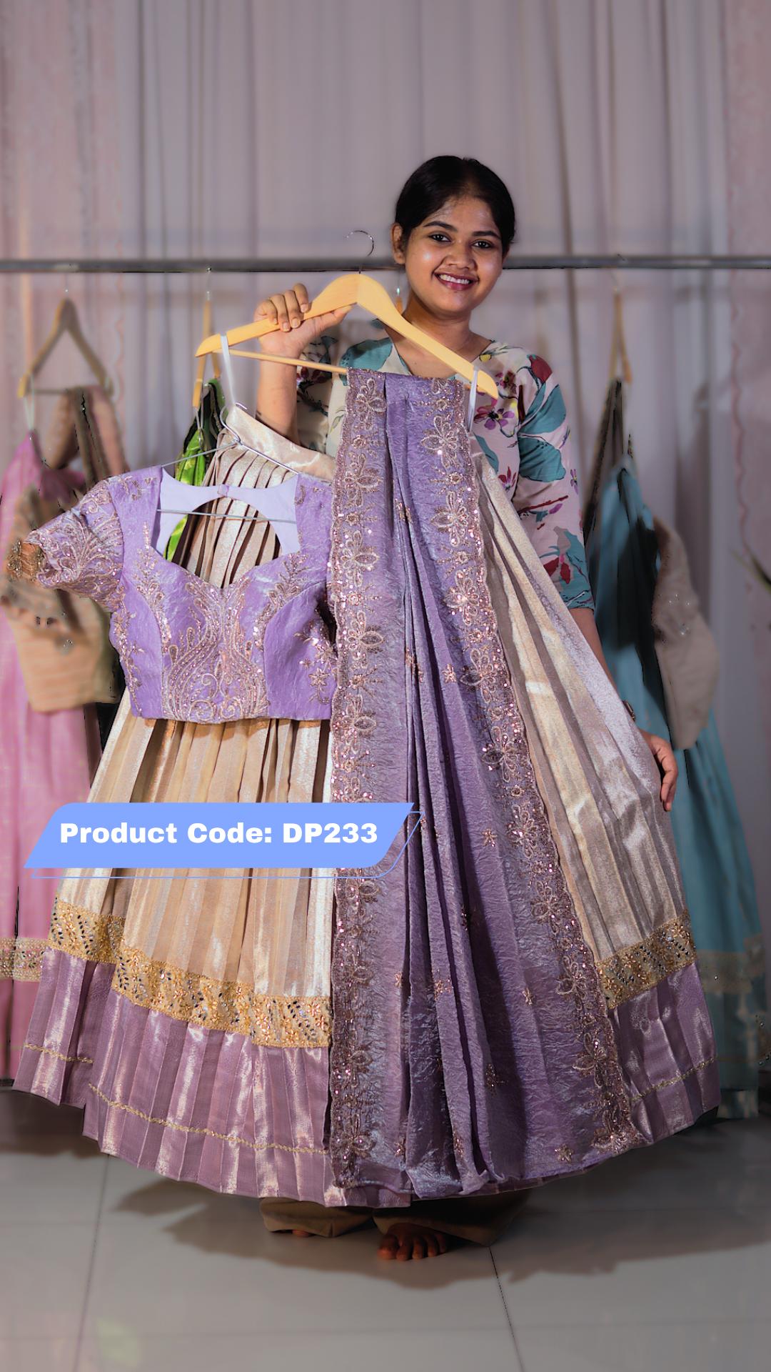 DP233 - Premium Pattu Ready-Wear Half Saree