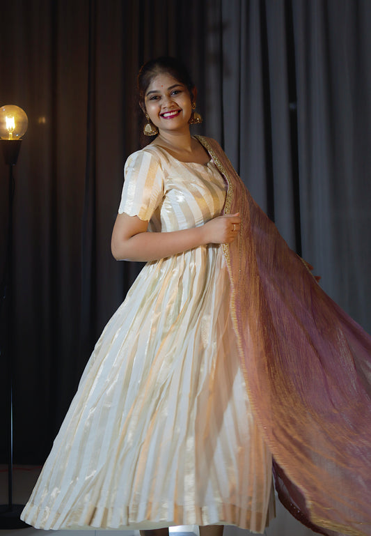 DP-D-048– Two-Piece Anarkali Dress with Dupatta