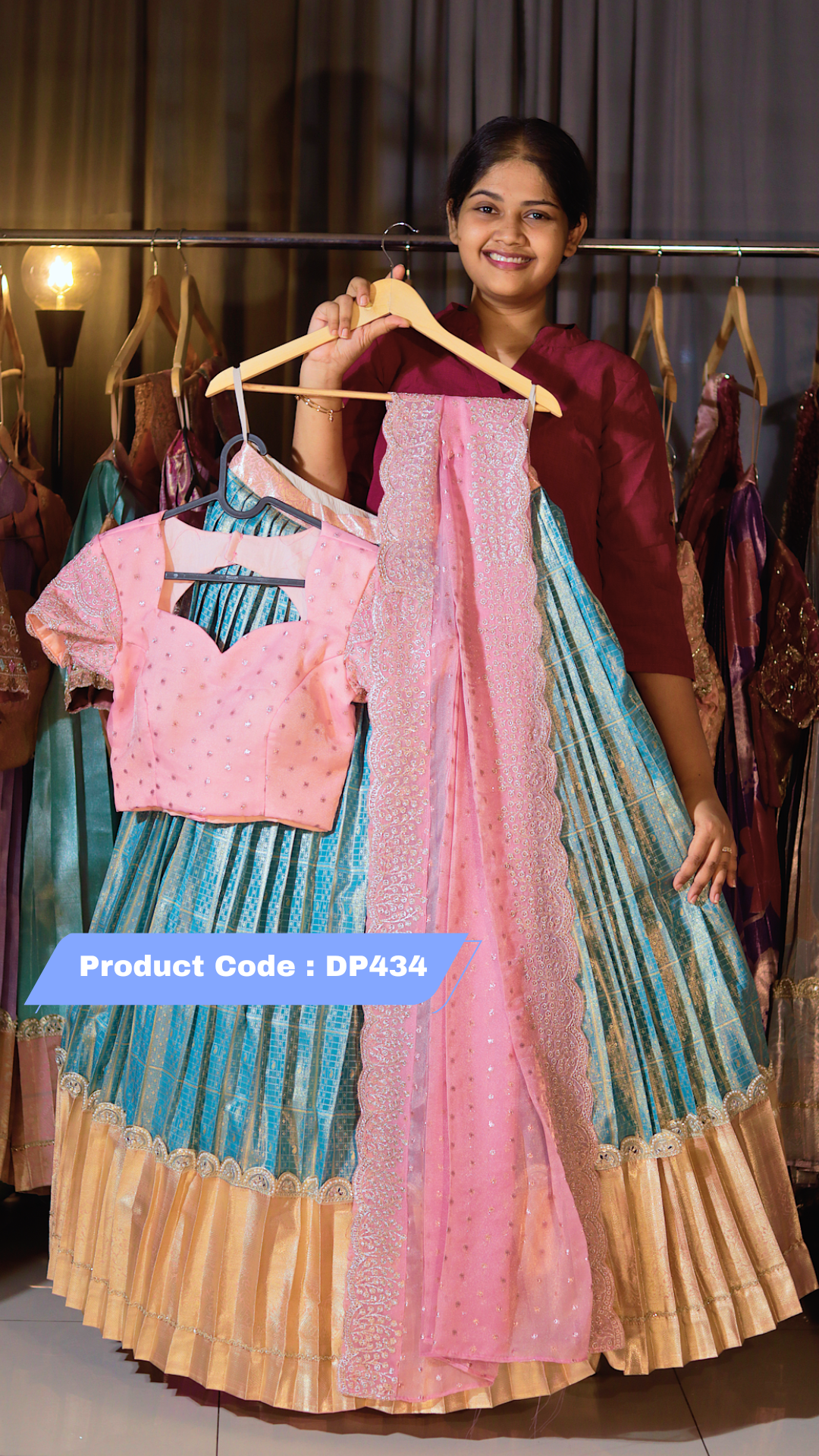 DP434 - RAKSHA BANDAN KANCHI PATTU HALF SAREE