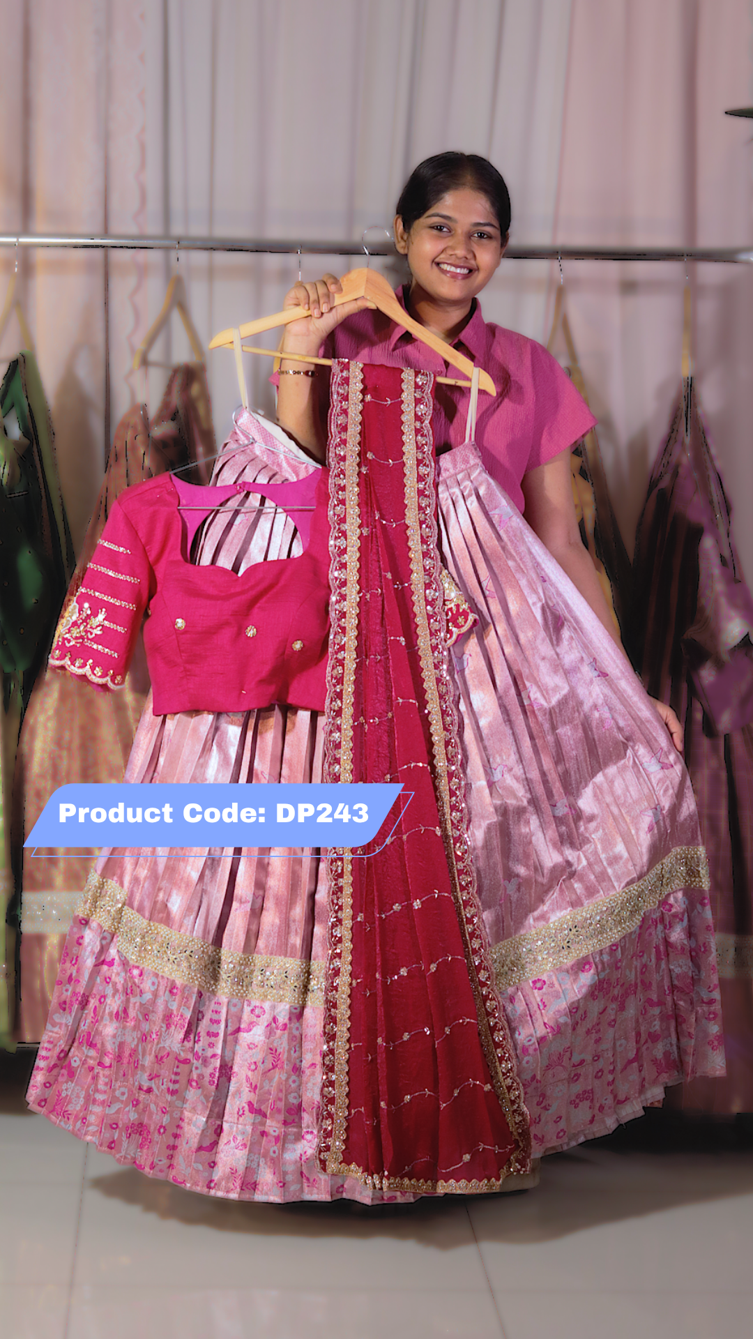 DP243 - Premium Pattu Ready-Wear Half Saree