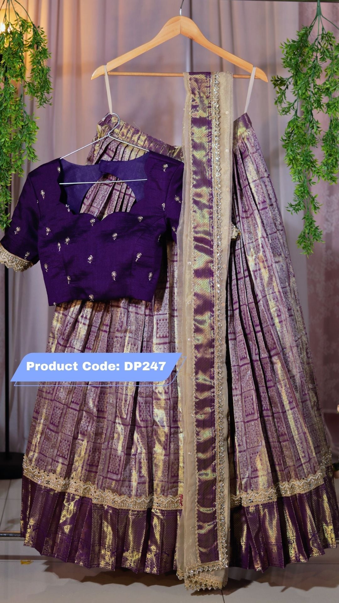 DP247 - Premium Pattu Ready-Wear Half Saree