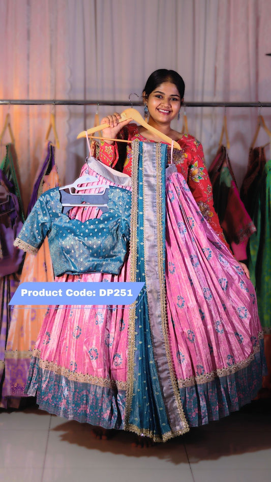 DP251 - Premium Pattu Ready-Wear Half Saree