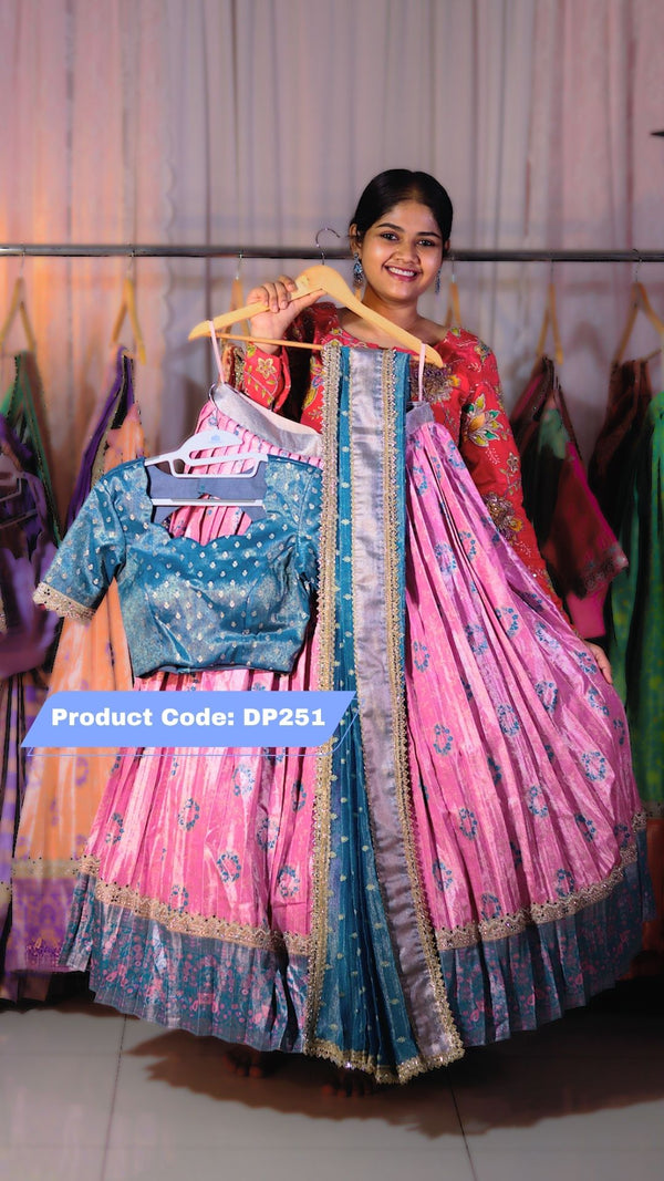 DP251 - Premium Pattu Ready-Wear Half Saree