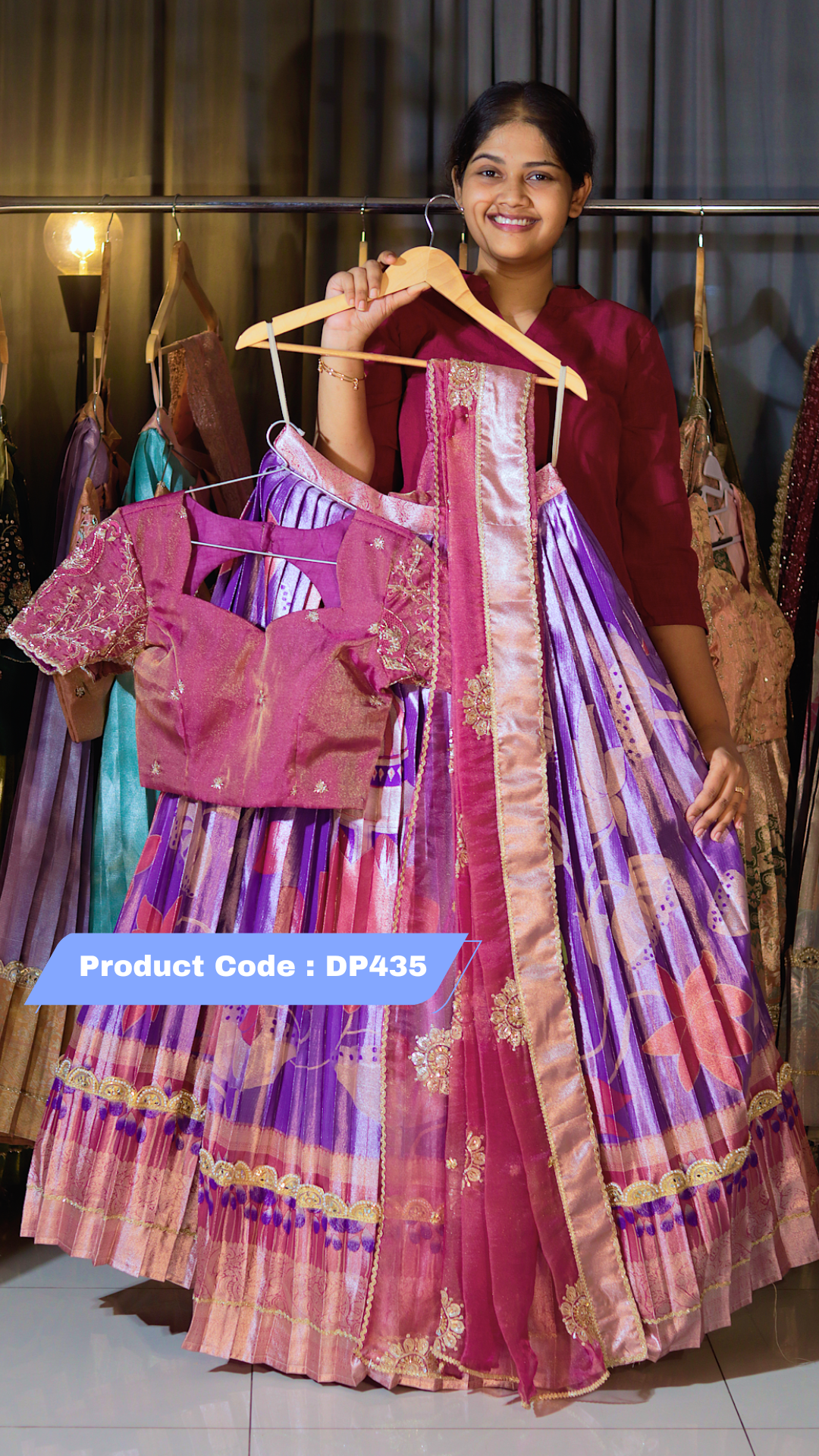 DP435 - RAKSHA BANDAN KANCHI PATTU HALF SAREE