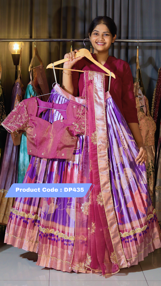 DP435 - RAKSHA BANDAN KANCHI PATTU HALF SAREE