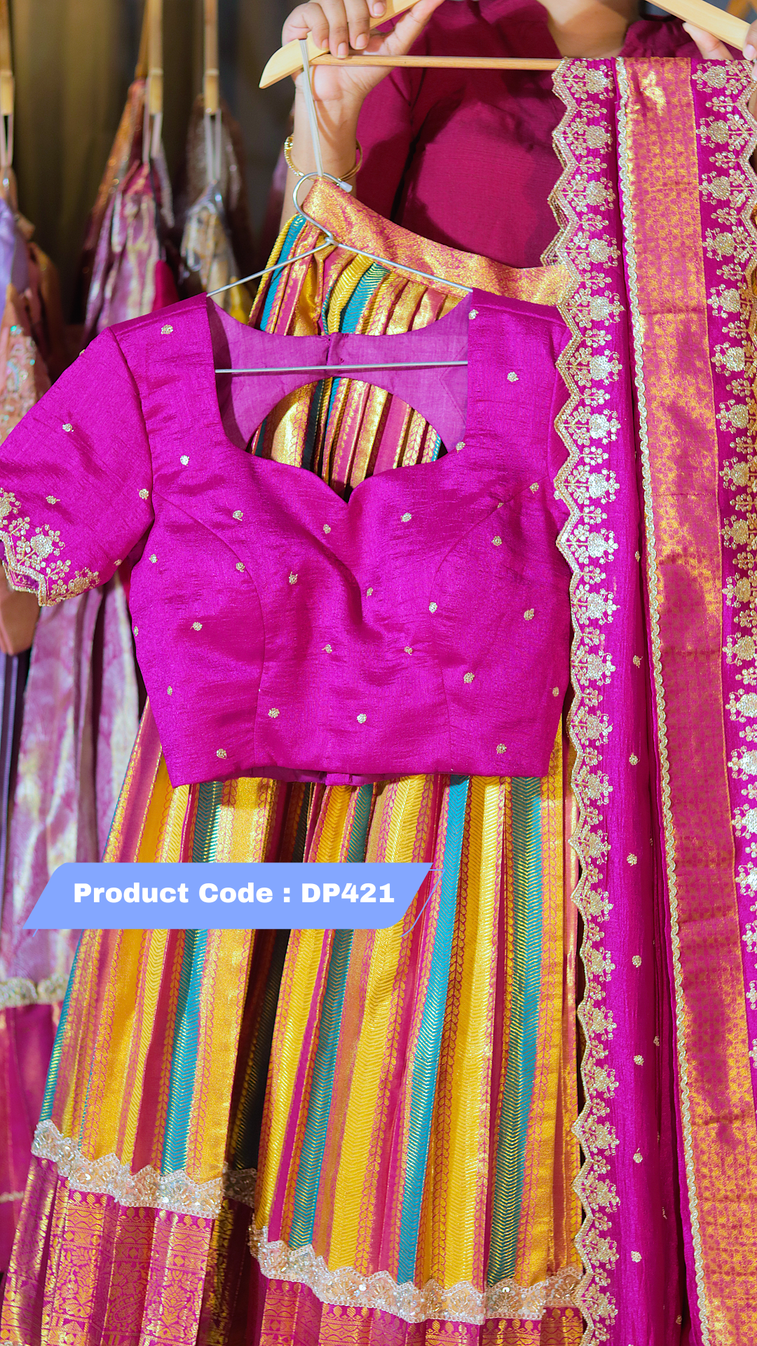 DP421 - RAKSHA BANDAN KANCHI PATTU HALF SAREE