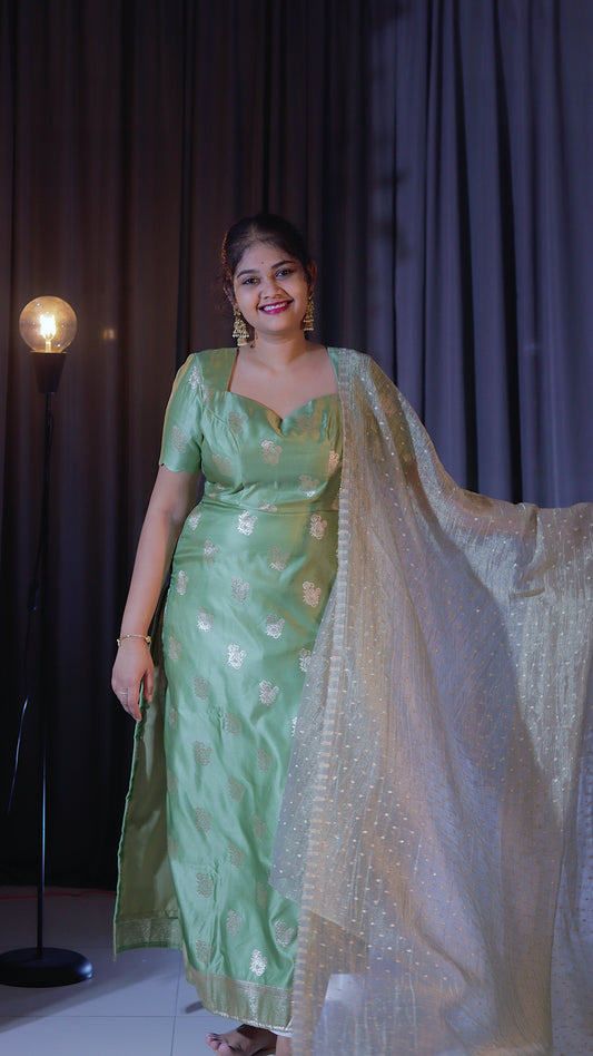 DP-D-040– Two-Piece Anarkali Dress with Dupatta