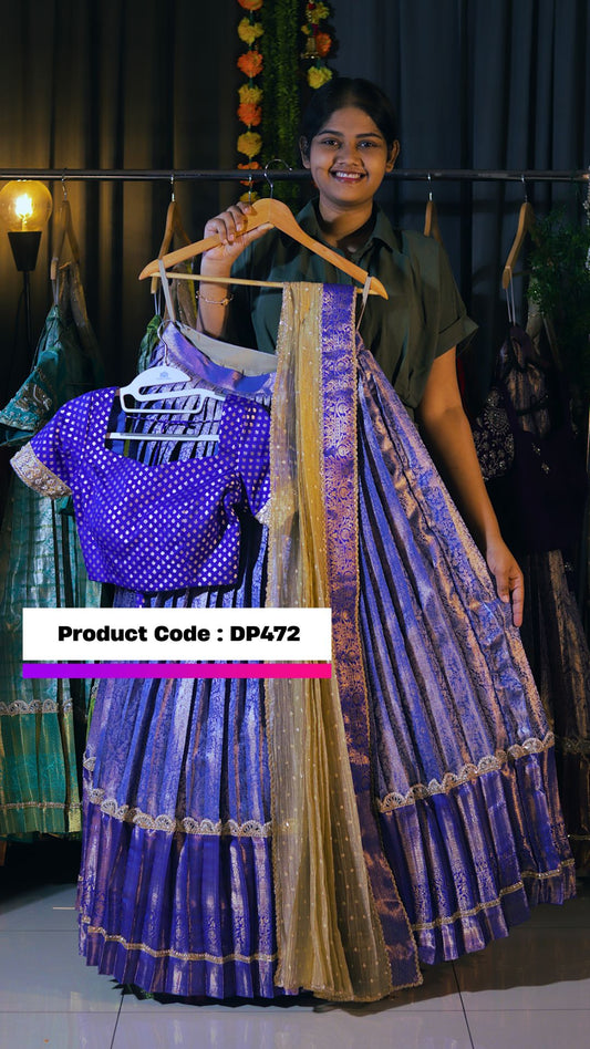 DP472 - KANCHIPATTU HALF SAREE