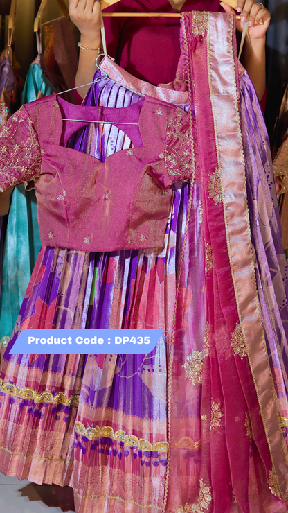DP435 - RAKSHA BANDAN KANCHI PATTU HALF SAREE